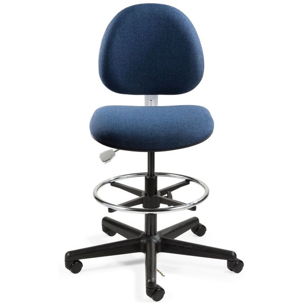 Task Chairs, 21 in to 28-1/2 in Height, Navy Blue