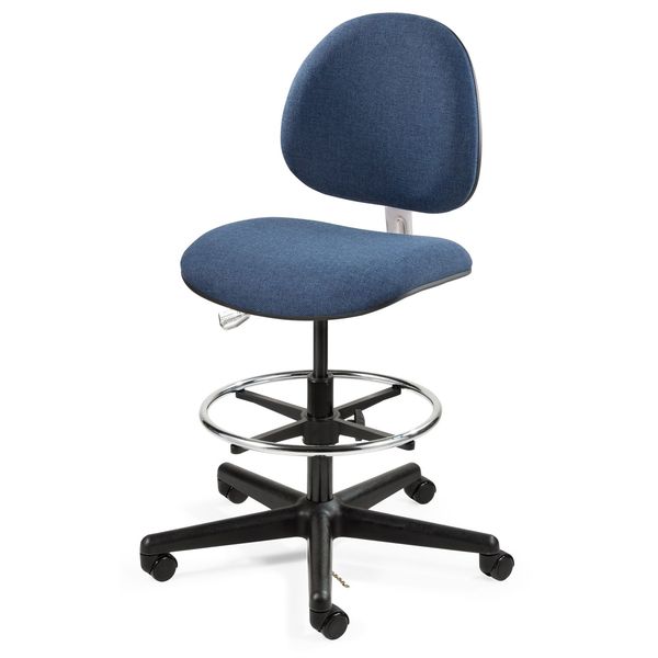 Task Chairs, 21 in to 28-1/2 in Height, Navy Blue