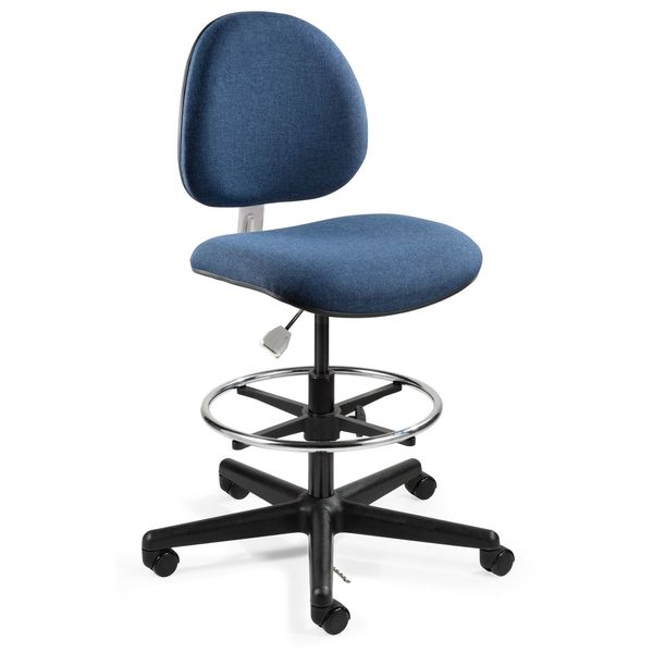 Task Chairs, 21 in to 28-1/2 in Height, Navy Blue