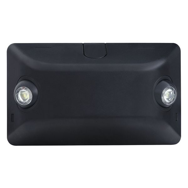 Led Emerg Unit Damplisted, Blk Fnsh, 2Head