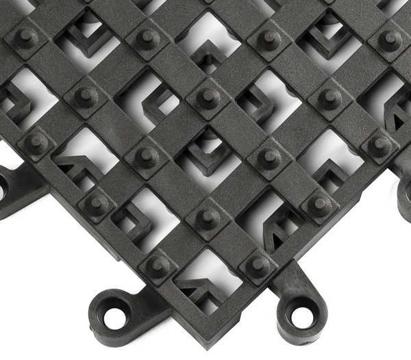 Interlocking Drainage Mat Tile Vinyl 18 in 18 in 7/8 in