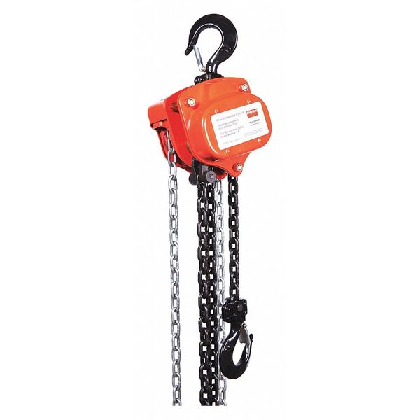 Manual Chain Hoist, 2000 lb., Lift 15 ft.