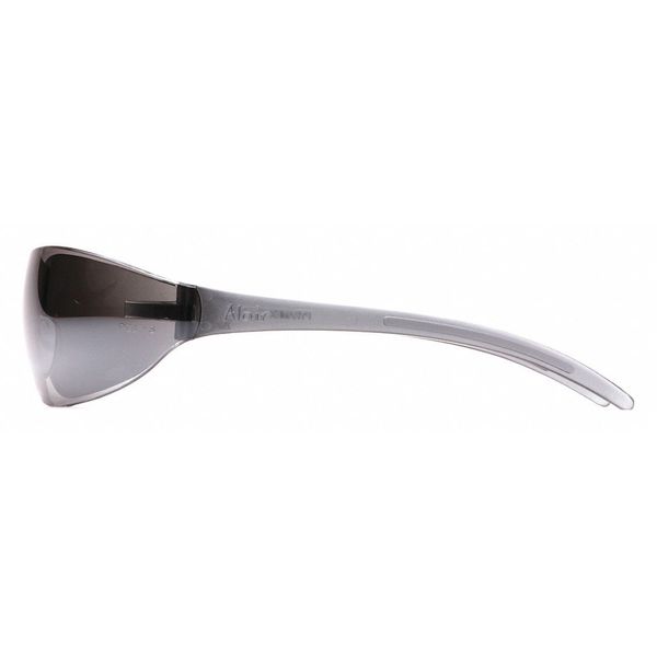 Safety Glasses, Traditional Silver Mirror Polycarbonate Lens, Scratch-Resistant