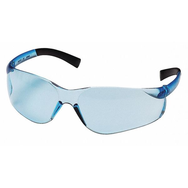 Safety Glasses, Traditional Blue Polycarbonate Lens, Scratch-Resistant