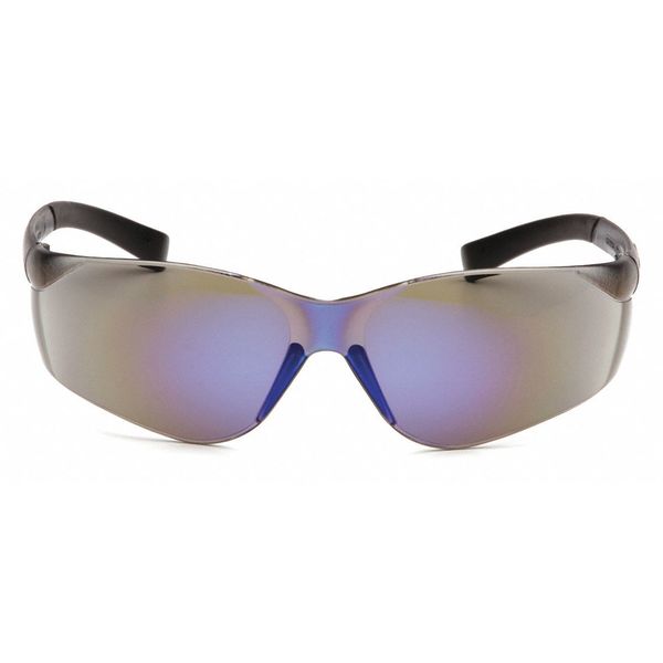 Safety Glasses, Traditional Blue Mirror Polycarbonate Lens, Scratch-Resistant
