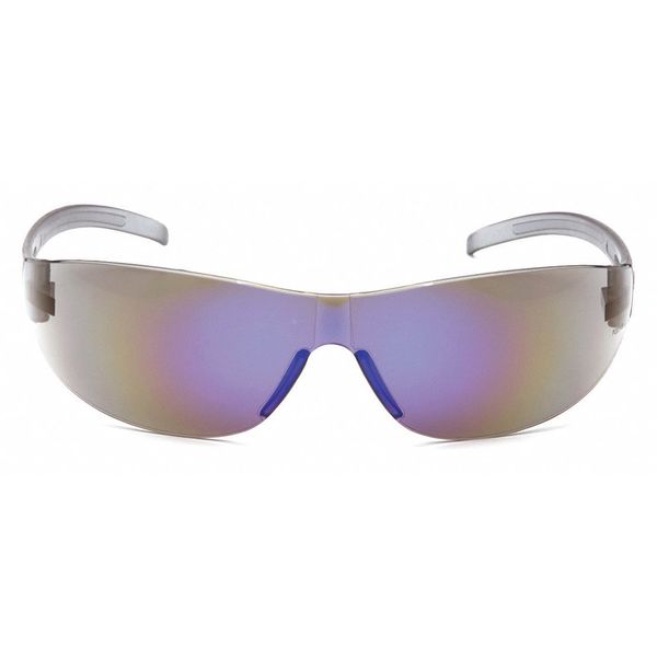Safety Glasses, Traditional Blue Mirror Polycarbonate Lens, Scratch-Resistant