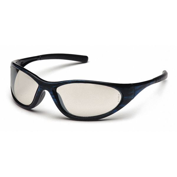 Safety Glasses, Traditional Gray Mirror Polycarbonate Lens, Scratch-Resistant