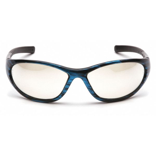 Safety Glasses, Traditional Gray Mirror Polycarbonate Lens, Scratch-Resistant