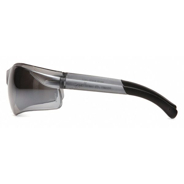 Safety Glasses, Traditional Silver Mirror Polycarbonate Lens, Scratch-Resistant