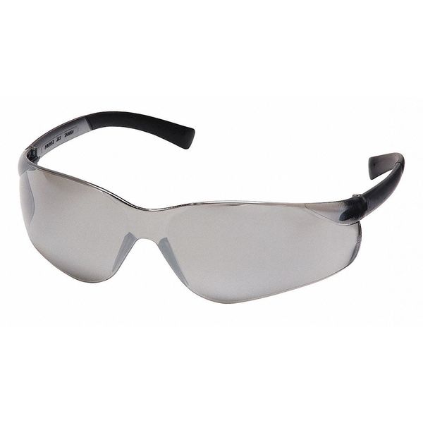 Safety Glasses, Traditional Silver Mirror Polycarbonate Lens, Scratch-Resistant