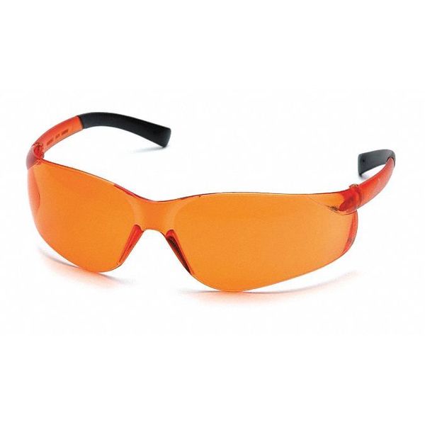 Safety Glasses, Orange Polycarbonate Lens, Scratch-Resistant