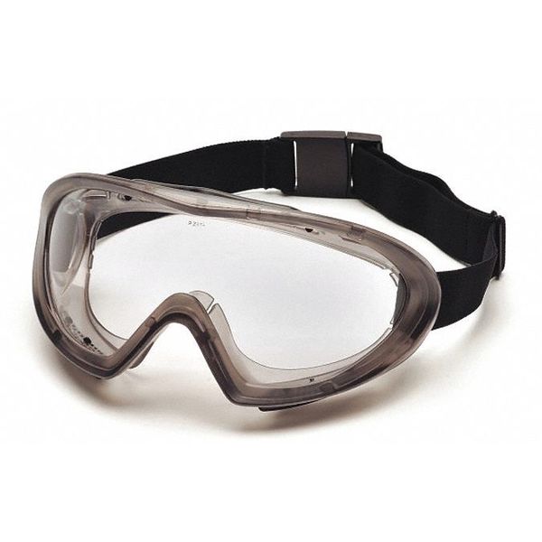 Safety Goggles, Gray Anti-Fog, Scratch-Resistant Lens, Capstone Series