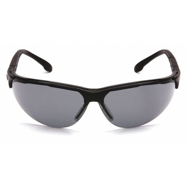 Safety Glasses, Traditional Gray Polycarbonate Lens, Anti-Fog, Scratch-Resistant