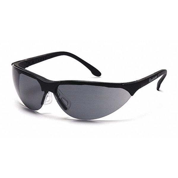 Safety Glasses, Gray Polycarbonate Lens, Scratch-Resistant