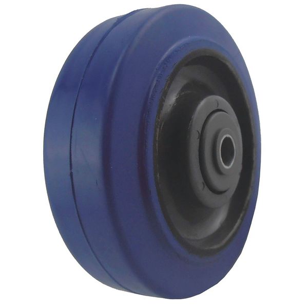 Caster Wheel, Rubber, 4 in. Dia., 250 lb.
