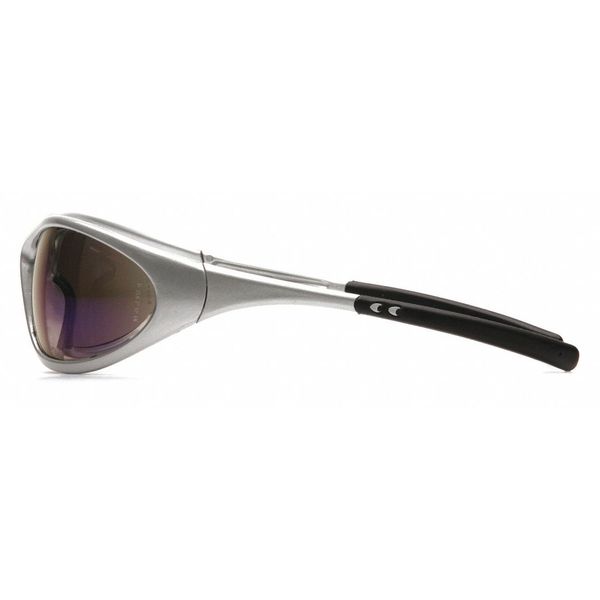 Safety Glasses, Traditional Blue Mirror Polycarbonate Lens, Scratch-Resistant