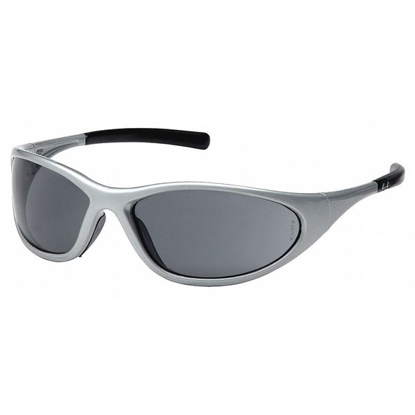 Safety Glasses, Traditional Gray Polycarbonate Lens, Scratch-Resistant