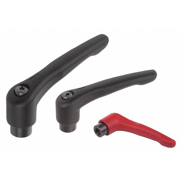 Adjustable Handle, Steel, Size: 2 M08, Black Powder Coated, Comp: Black Oxidized