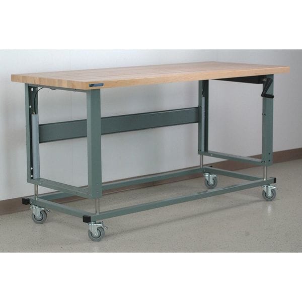 Workbench, Mobile, Hand, Crank, Lift, Adj.