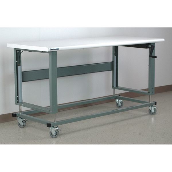 Workbench, Mobile, Hand, Crank, Lift, Adj.