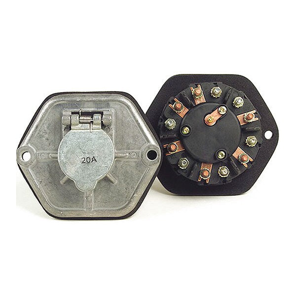 Socket w/20A Breakers, 7-Pole