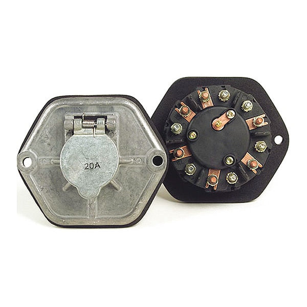 Socket w/30A Breakers, 7-Pole