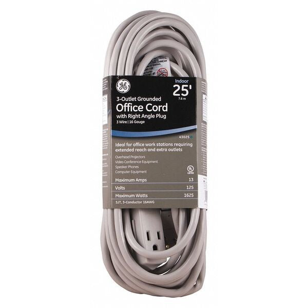 Extension Cord, Grounded, 3-Outlet, 25 ft.