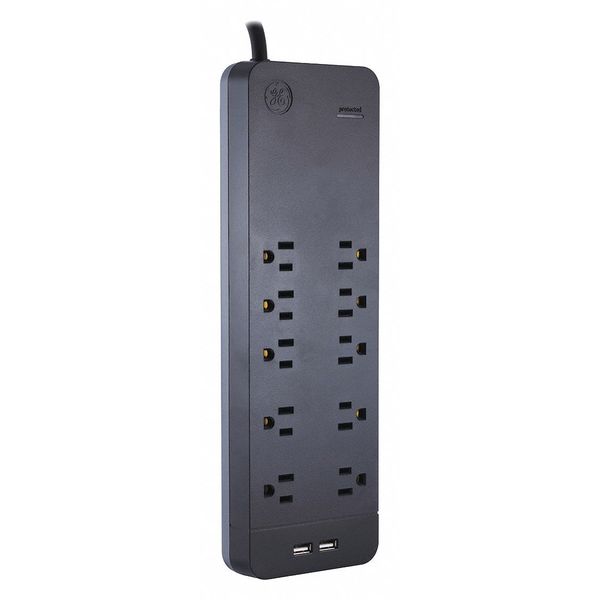 Surge, 10-Outlet, USB, 3540J, 4 ft Cord, Blk