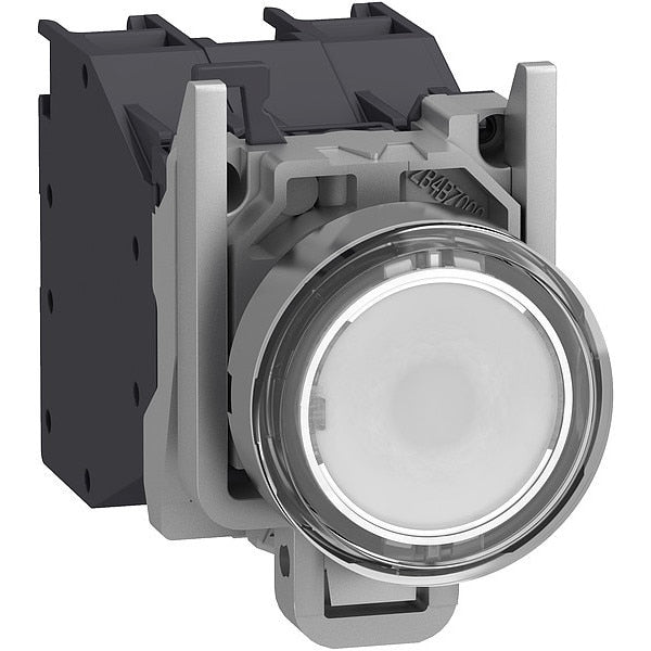 Push Button, 22 mm, 1NO, White