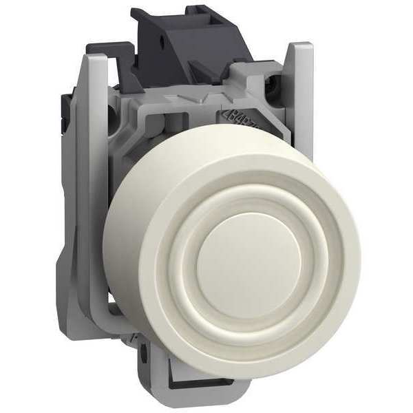 Push button with integrated boot, 22 mm, 1 NO, White