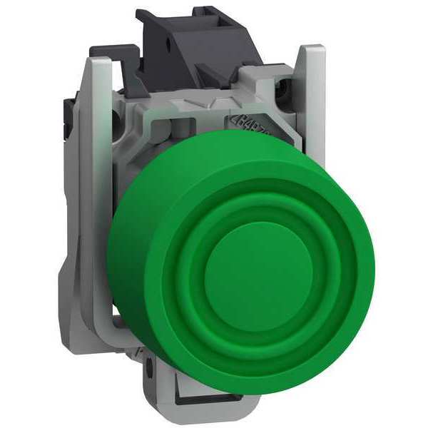 Push button with integrated boot, 22 mm, 1 NO, Green