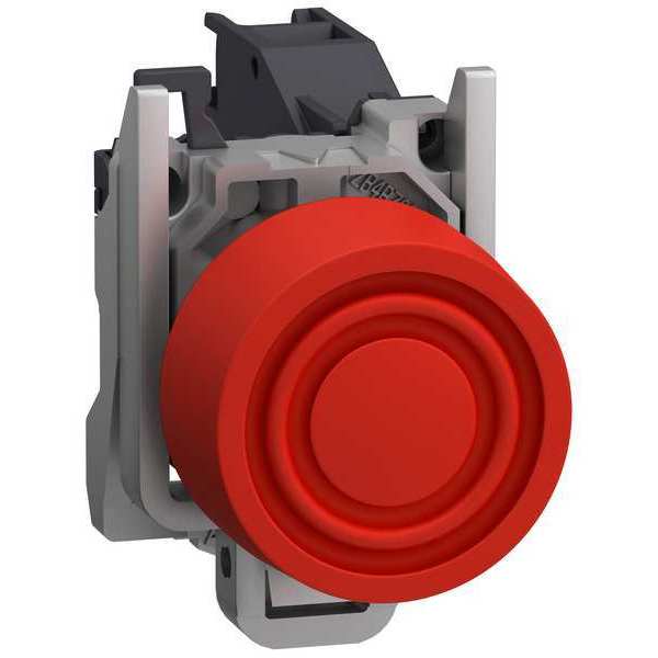 Push button with integrated boot, 22 mm, 1 NO, Red