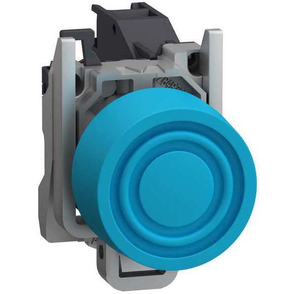 Push button with integrated boot, 22 mm, 1 NO, Blue