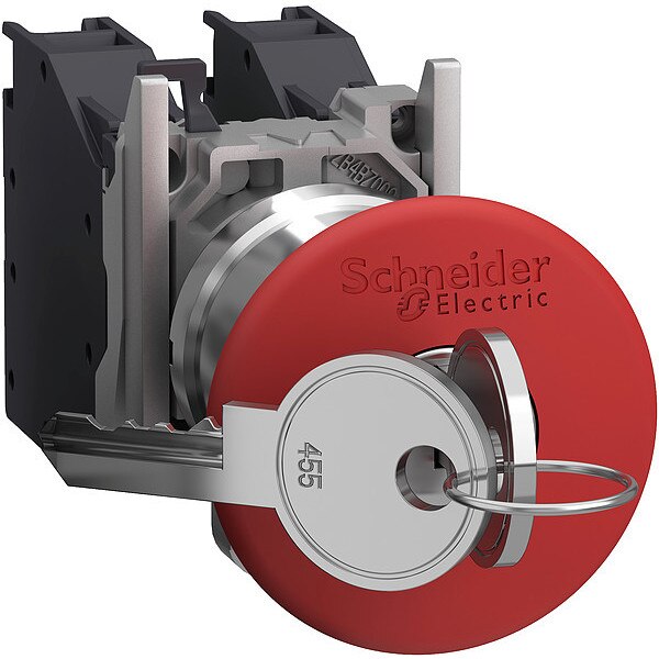 Emergency Stop Push Button, 22 mm, 1NO/1NC, Red