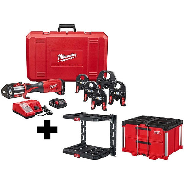 M18 Press Kit, Packout Wall Kit, Tool Box