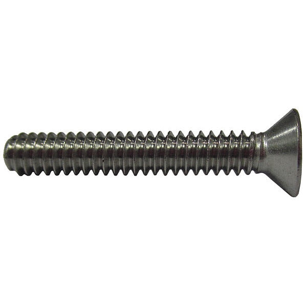 #4-40 x 5/8 in Phillips Flat Machine Screw, Plain 18-8 Stainless Steel, 100 PK