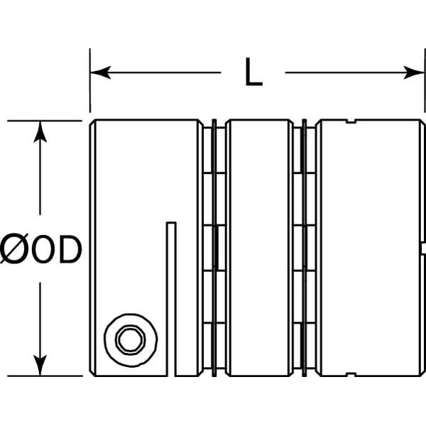 Coupling, Double Disc, Bore 5/8x5/8 In