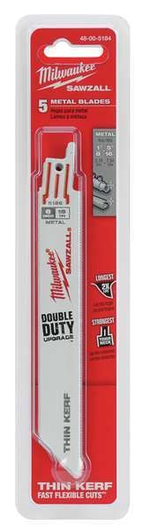 9 IN 18 TPI SAWZALL Blades, 5 Pack
