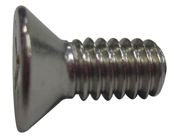 #4-40 x 3/8 in Phillips Flat Machine Screw, Plain 18-8 Stainless Steel, 100 PK