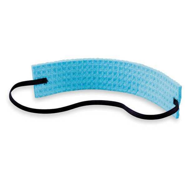 Sweatband, Blue, Cooling Head Band, Cellulose, Evaporative-Cooling, Universal Size, 100 Per Pack