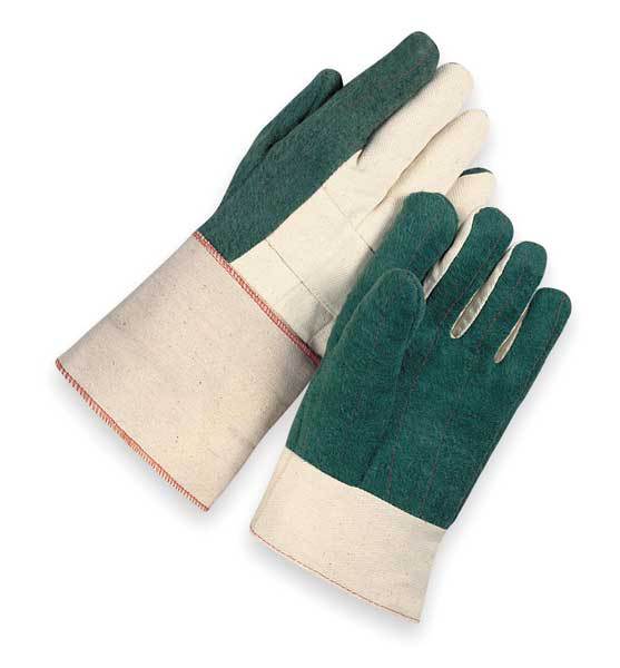 Heat Resistant Gloves, Green, L, Cotton, PR