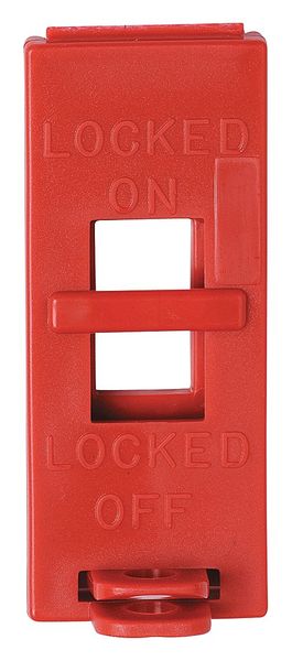 Wall Swtch Lckout, Red, 9/32 In. Dia., PK6