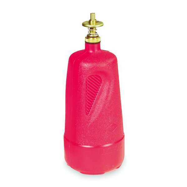 Dispensing Bottle, 32 oz Capacity, Polyethylene, Red, 4 in Outside Diameter, FM Approved