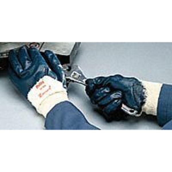 Nitrile Coated Gloves, 3/4 Dip Coverage, Blue, L, PR
