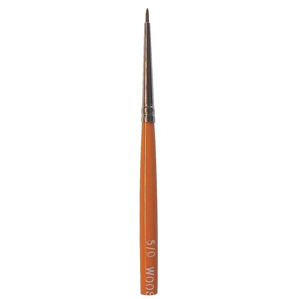 #5/0 Artist Paint Brush, Red Sable Bristle, Wood Handle, 1