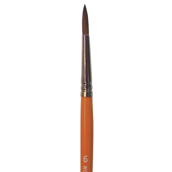 #6 Artist Paint Brush, Camel Hair Bristle, Wood Handle, 1