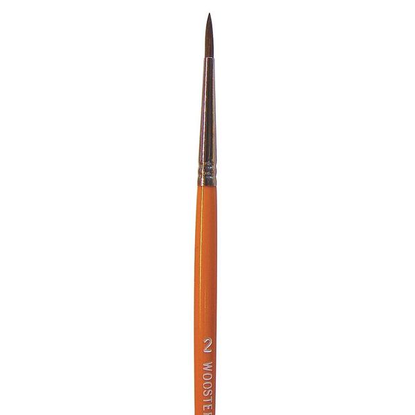 #2 Artist Paint Brush, Camel Hair Bristle, Wood Handle, 1