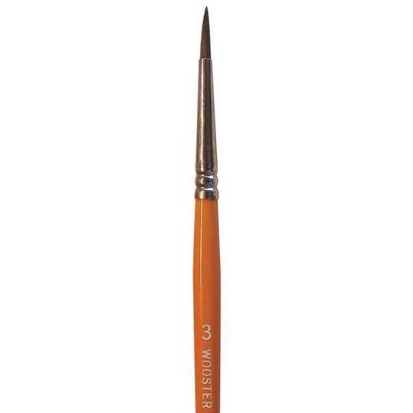 #3 Artist Paint Brush, Camel Hair Bristle, Wood Handle, 1