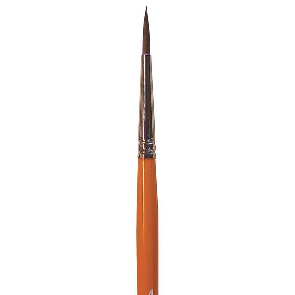 #4 Artist Paint Brush, Camel Hair Bristle, Wood Handle, 1