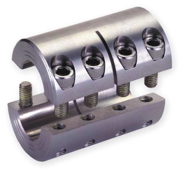 Coupling, Two Piece, Bore Dia 5/8 In